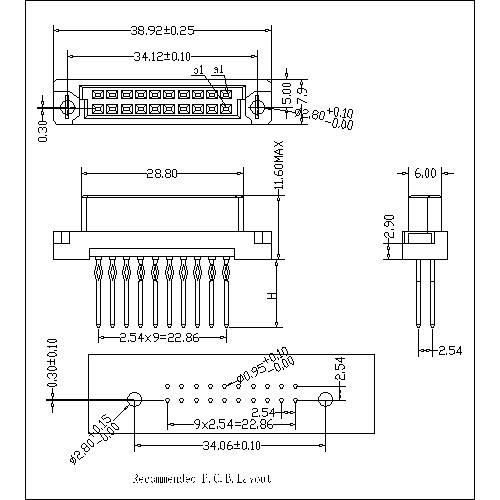 DFS-XX-XXX-215 Vertical Female Type 0.33B Compliant Press-Fit Connectors 20 Positions DFS-XX-XXX-215 Vertical Female Type 0.33B Compliant Press-Fit Connectors 20 Positions