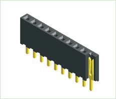 2.0mm Female Header Single Row Straight Type H6.35