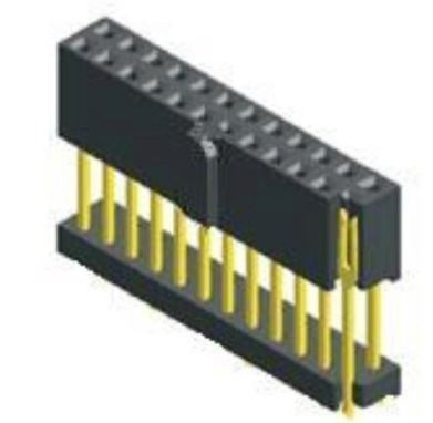 2.54mm женска заглавка добавете пластмаса H=19.5mm